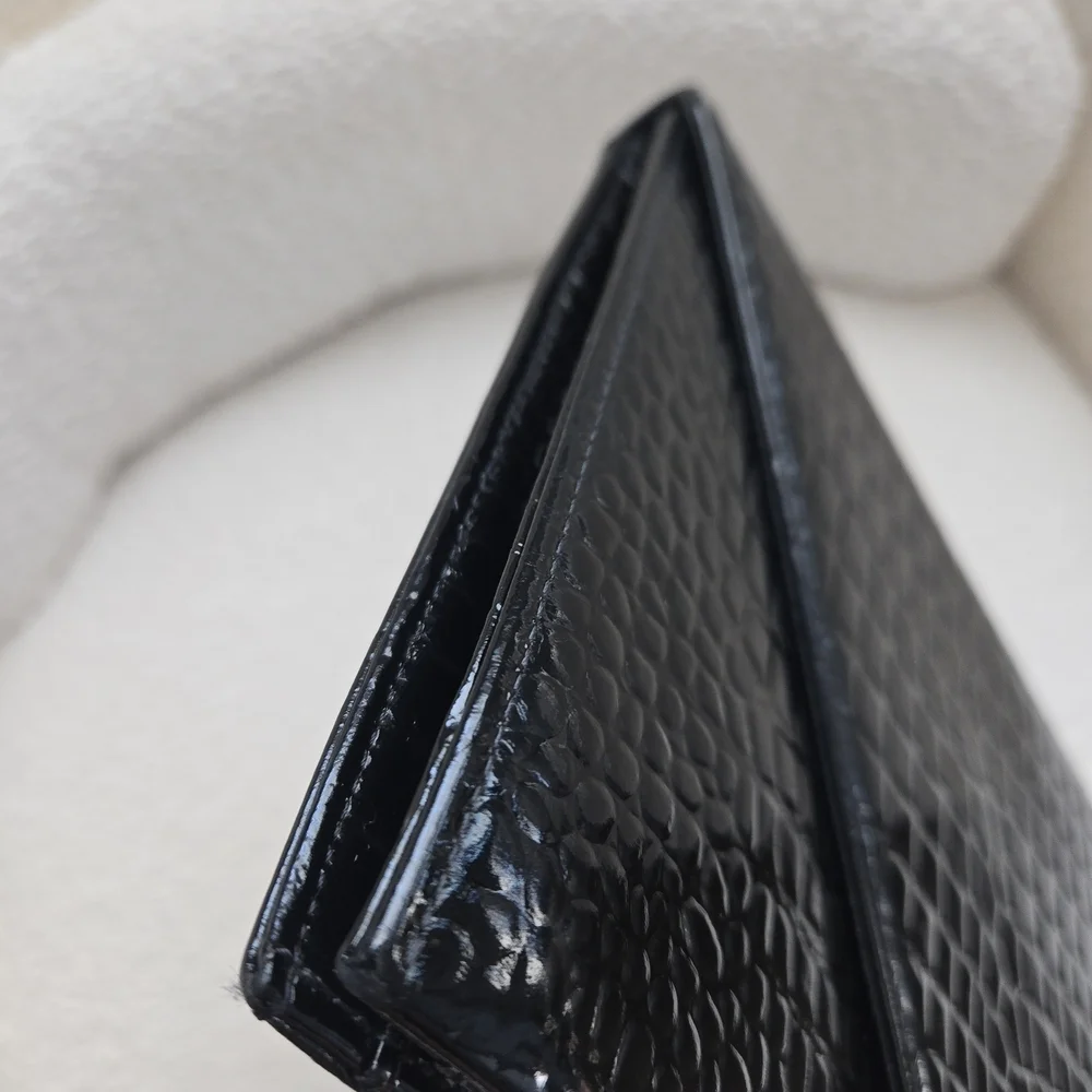 Yves Saint Laurent Vintage Black Patent Clutch